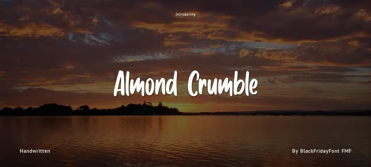 Almond Crumble font preview
