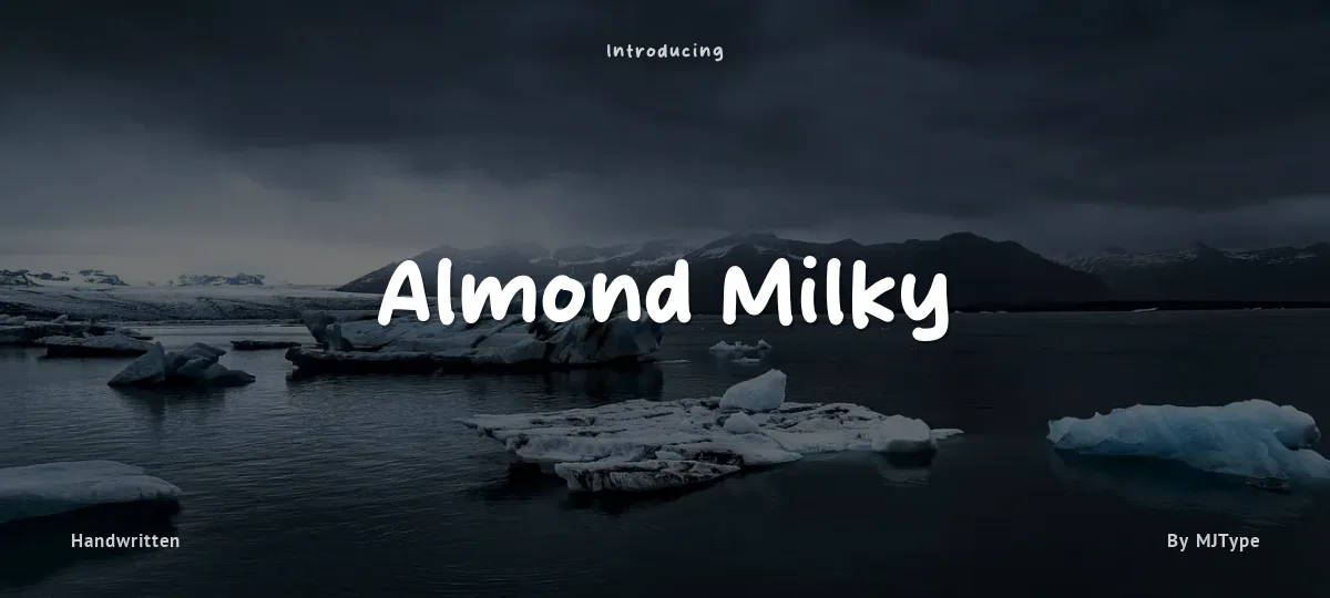 Almond Milky font preview