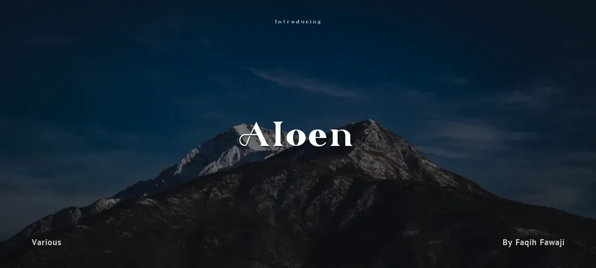 Aloen font preview