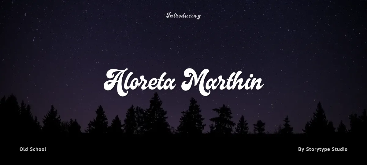 Aloreta Marthin font preview