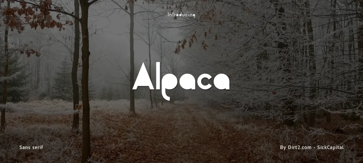 Alpaca font preview