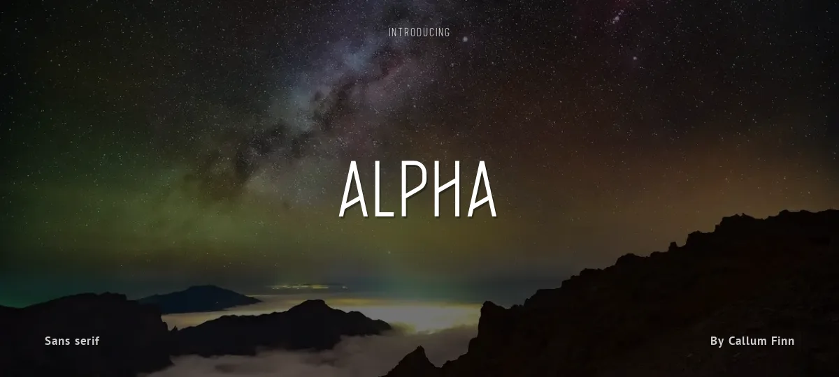 Alpha font preview
