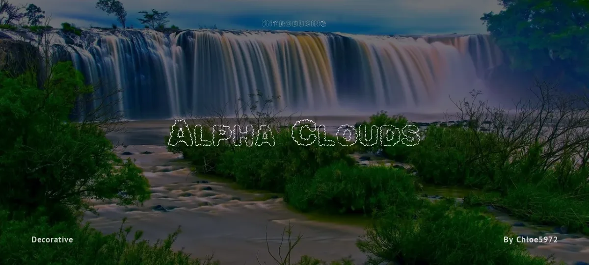 Alpha Clouds font preview