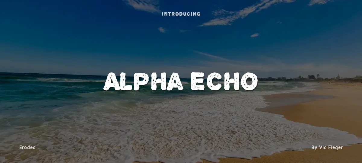 Alpha Echo font preview