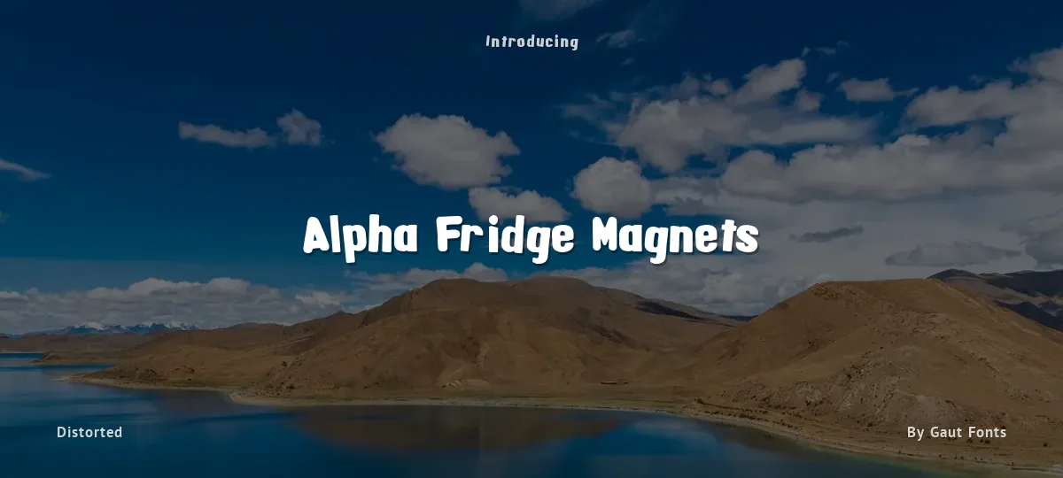 Alpha Fridge Magnets font preview
