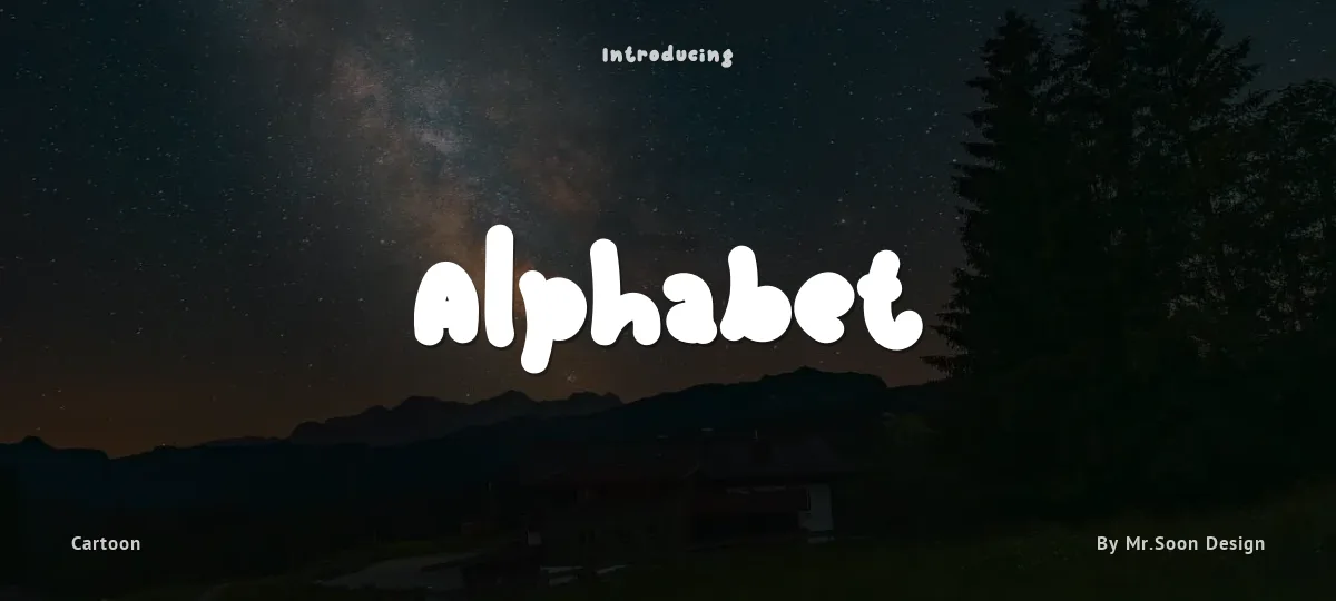 Alphabet font preview