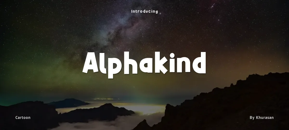 Alphakind font preview