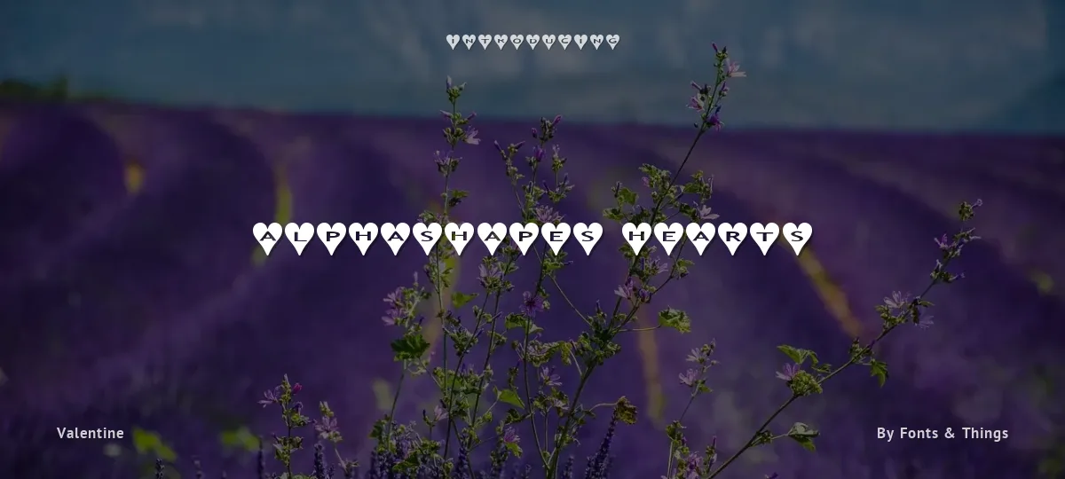 AlphaShapes Hearts font preview