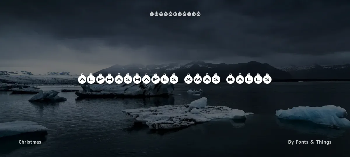 AlphaShapes xmas balls font preview