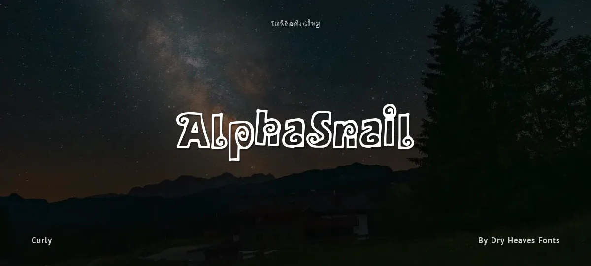 AlphaSnail font preview