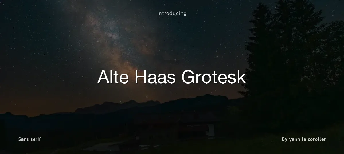 Alte Haas Grotesk font preview