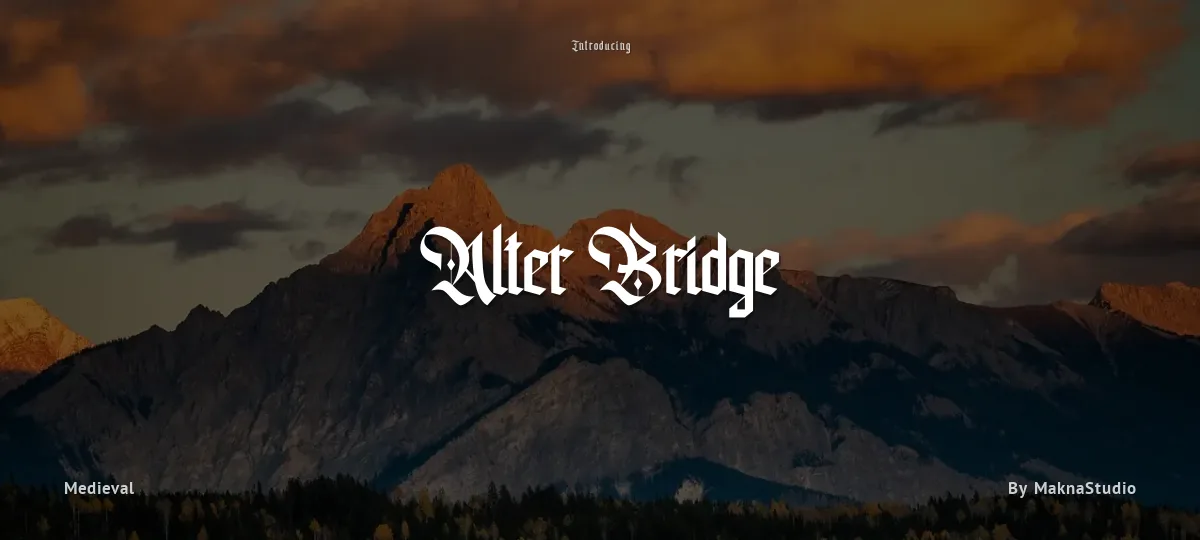 Alter Bridge font preview