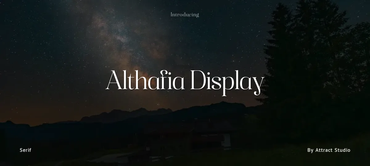 Althafia Display font preview