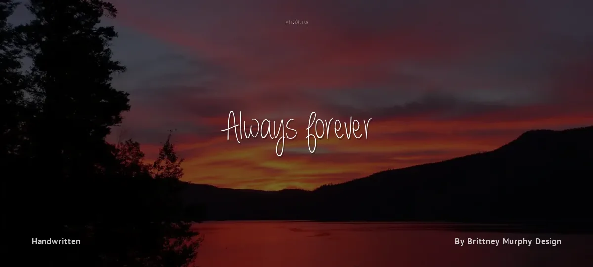 Always forever font preview