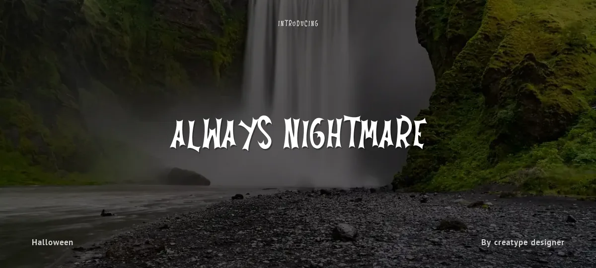Always Nightmare font preview