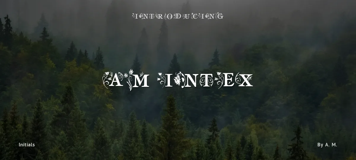 AM Intex font preview