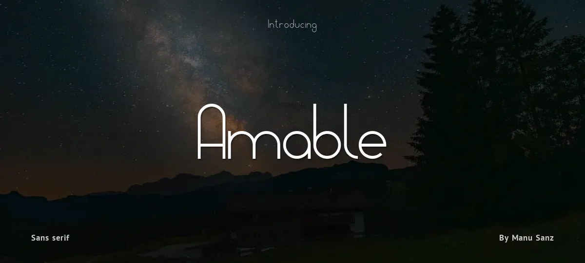 Amable font preview