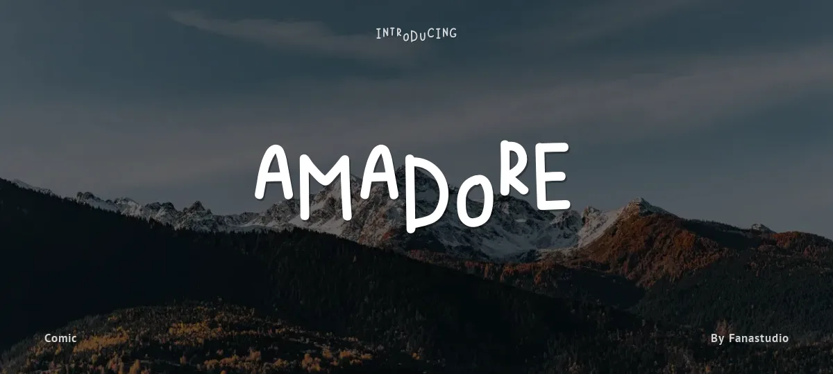 Amadore font preview
