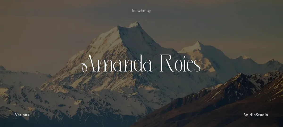 Amanda Roies font preview