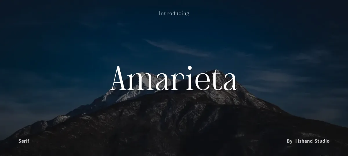 Amarieta font preview