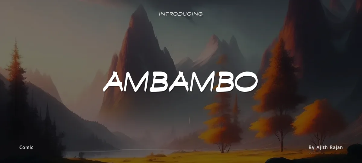 Ambambo font preview