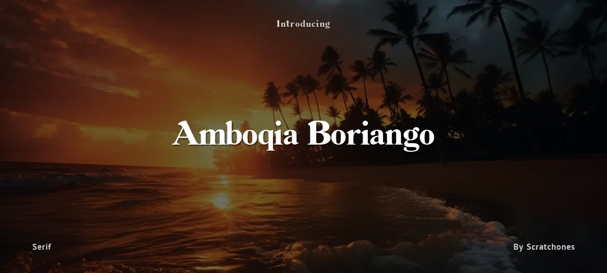 Amboqia Boriango font preview