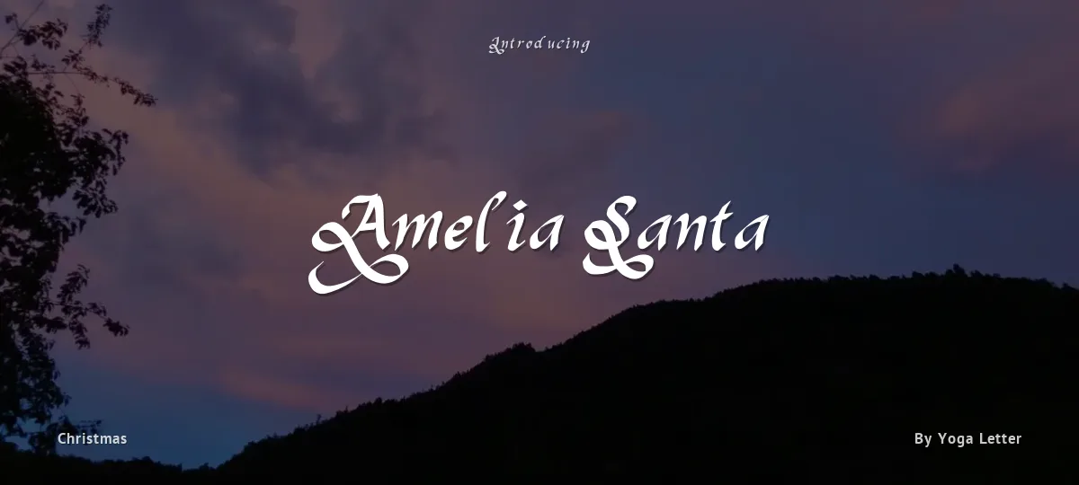 Amelia Santa font preview
