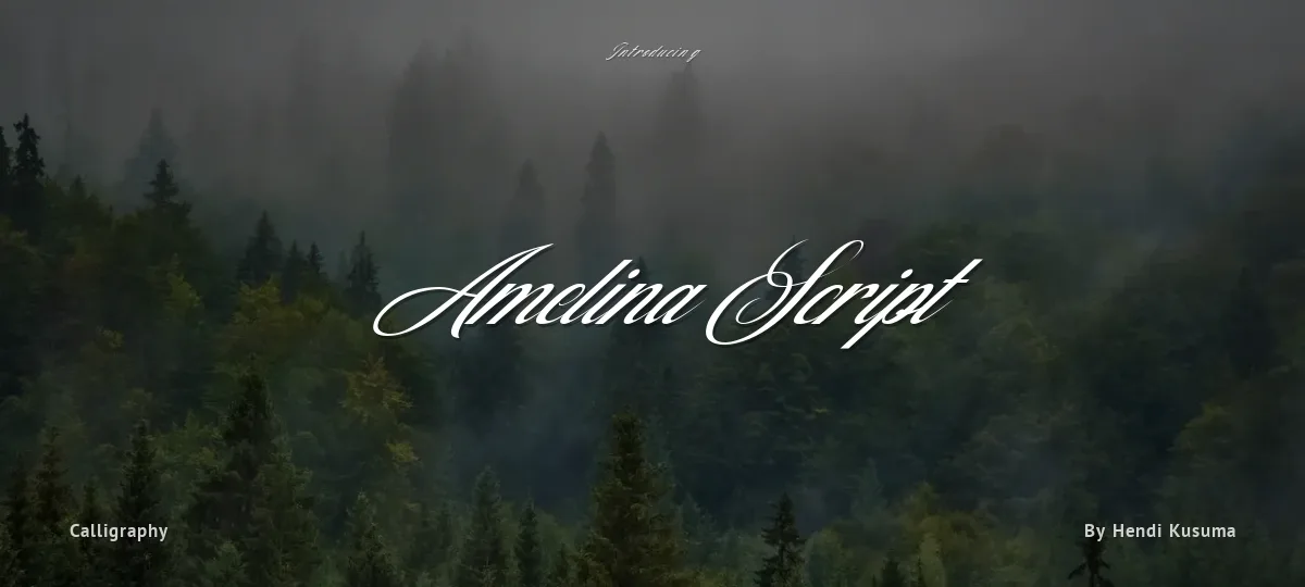 Amelina Script font preview