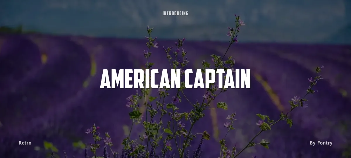 American Captain font preview