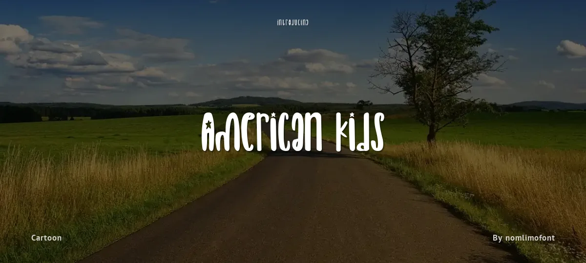 American Kids font preview