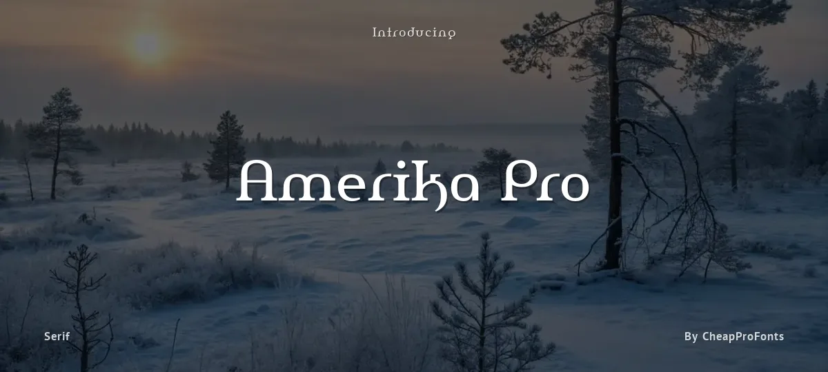 Amerika Pro font preview