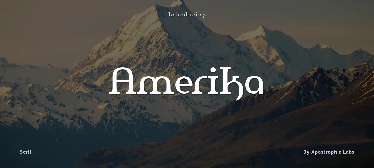 Amerika font preview