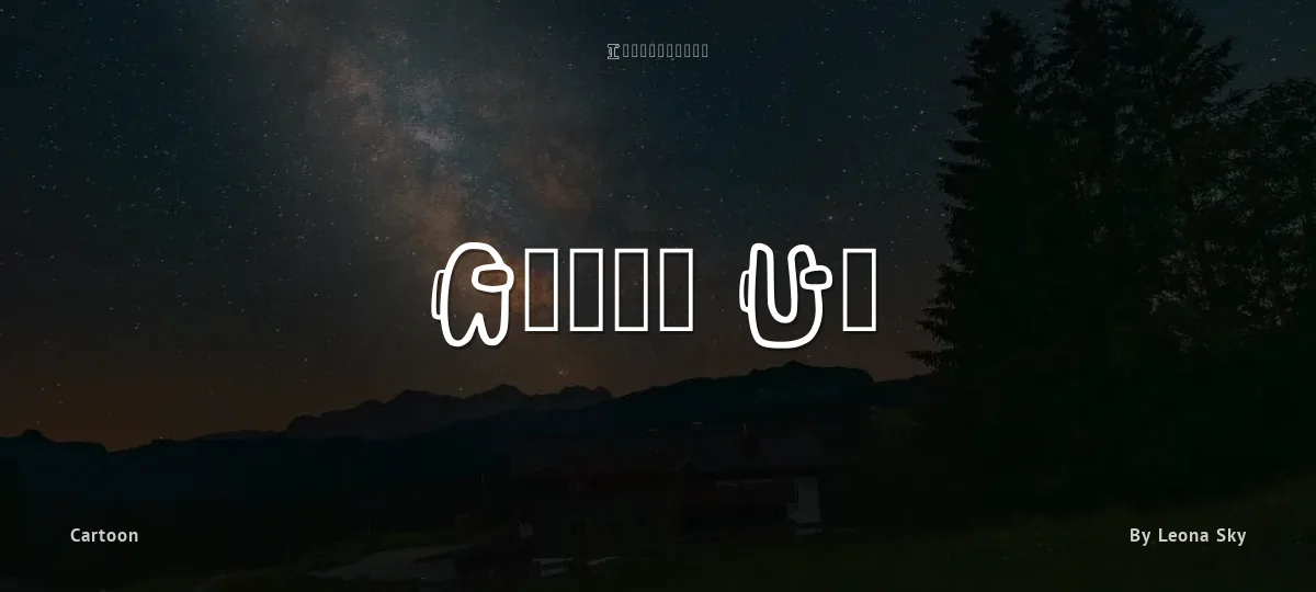 Among Us font preview