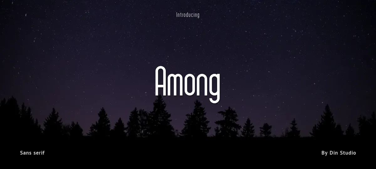 Among font preview
