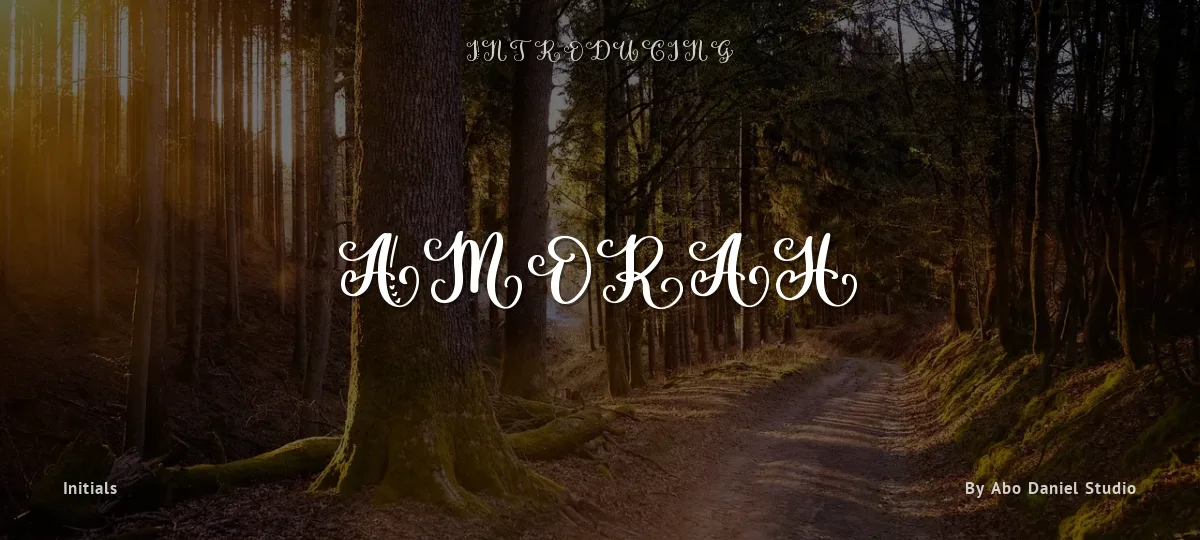 Amorah font preview