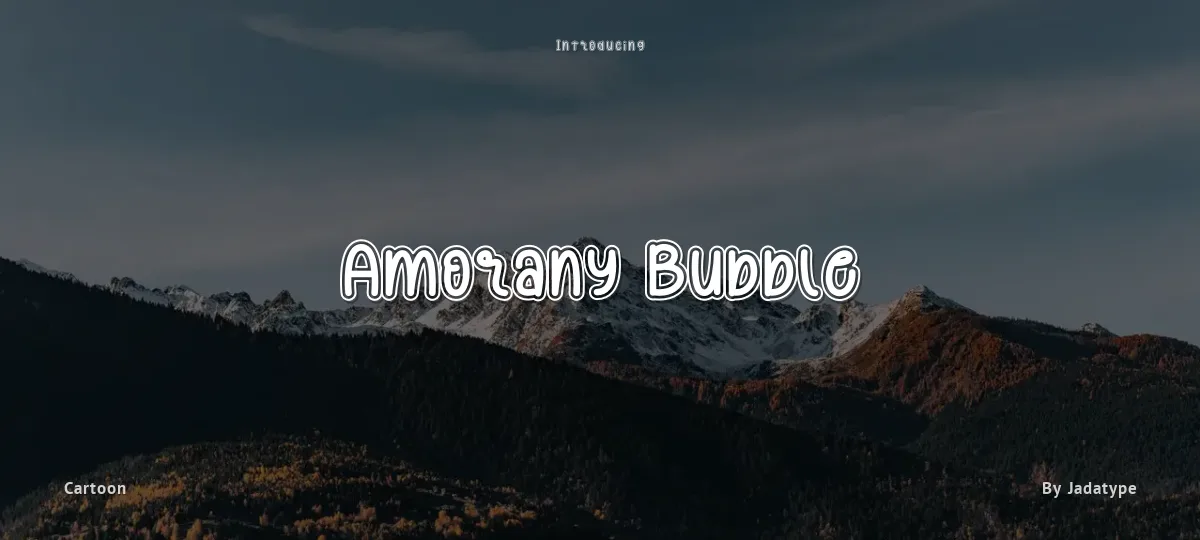 Amorany Bubble font preview