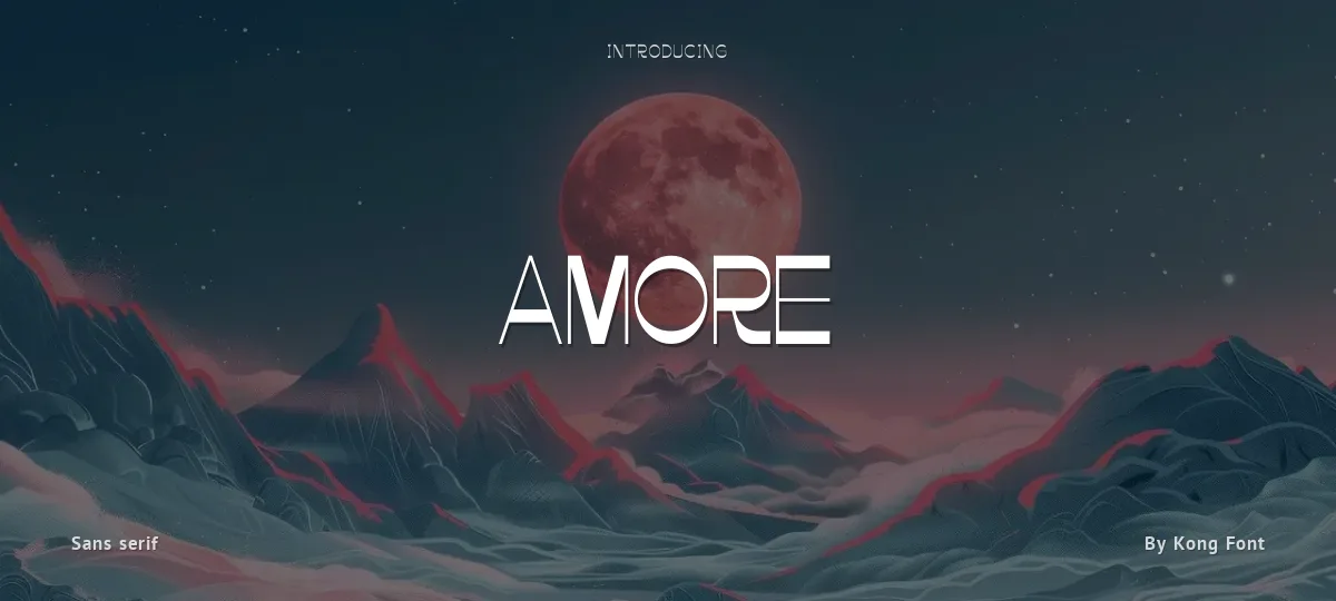Amore font preview