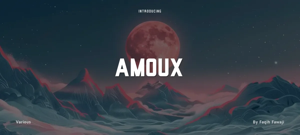 Amoux font preview