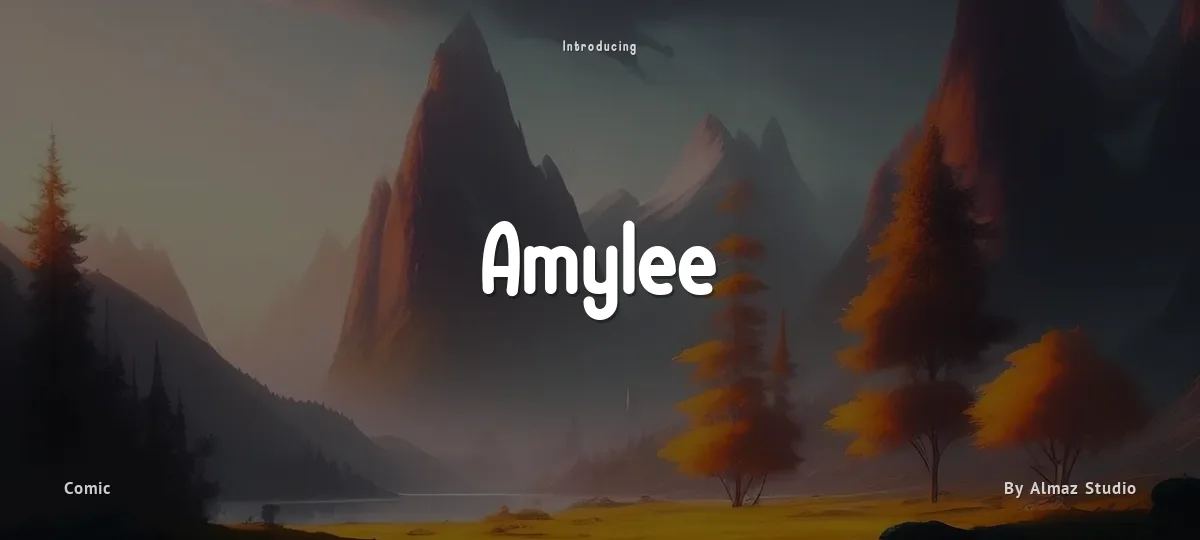 Amylee font preview