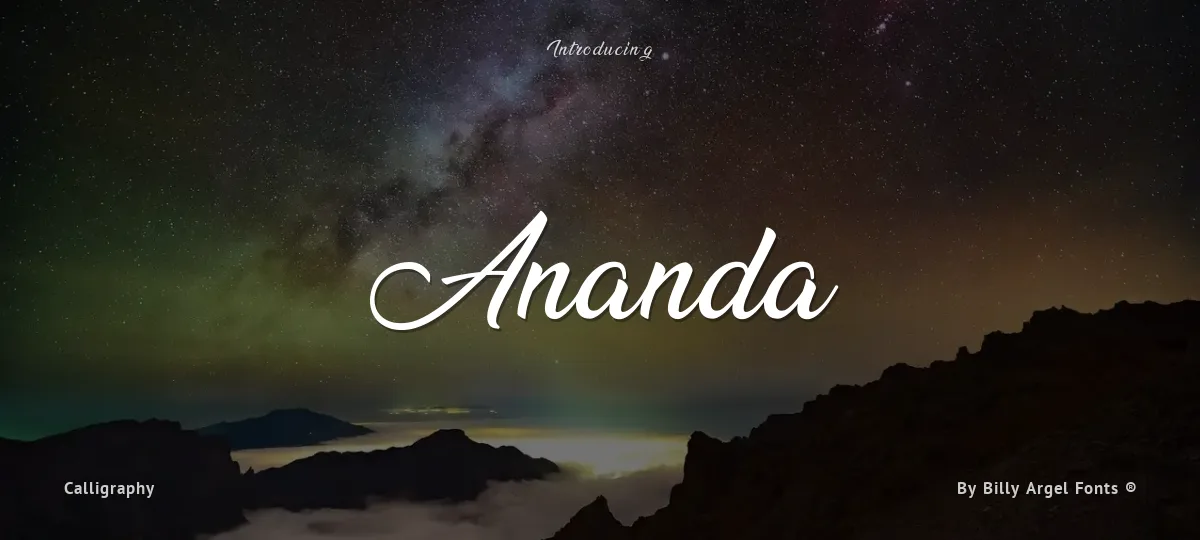Ananda font preview