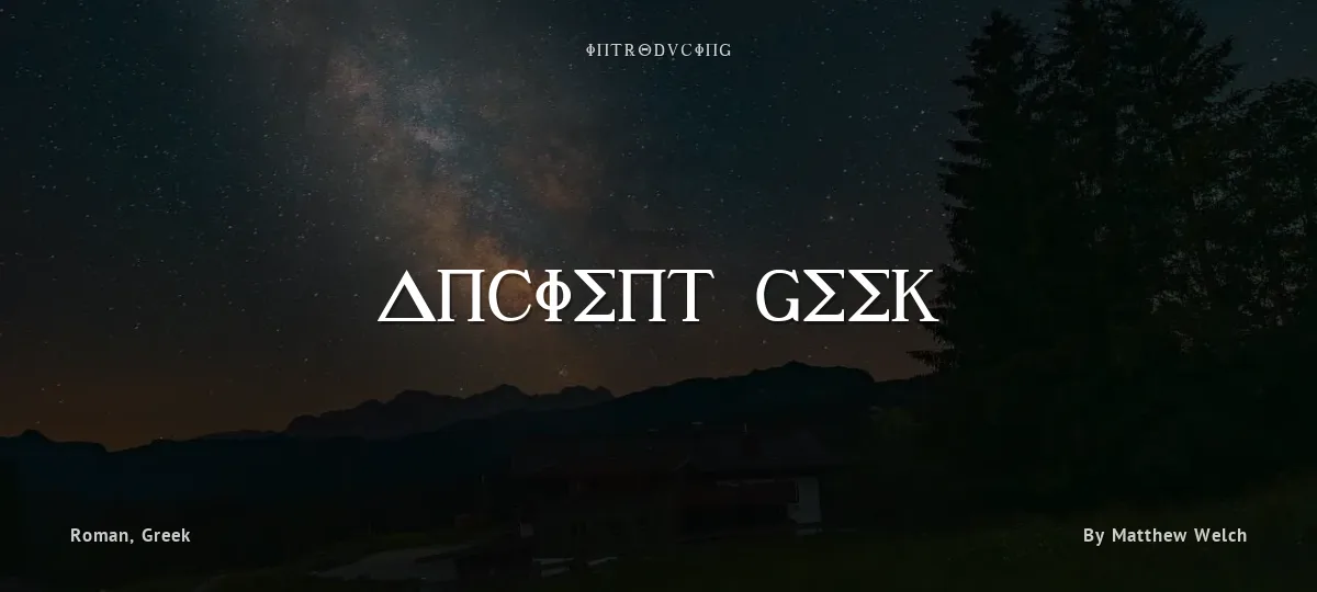 Ancient Geek font preview
