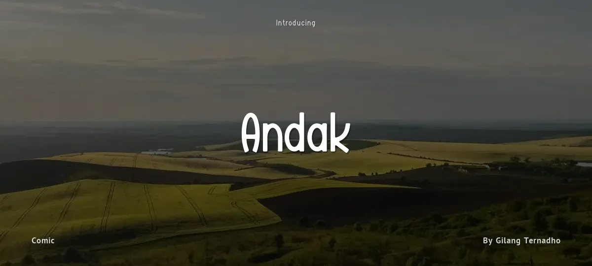 Andak font preview