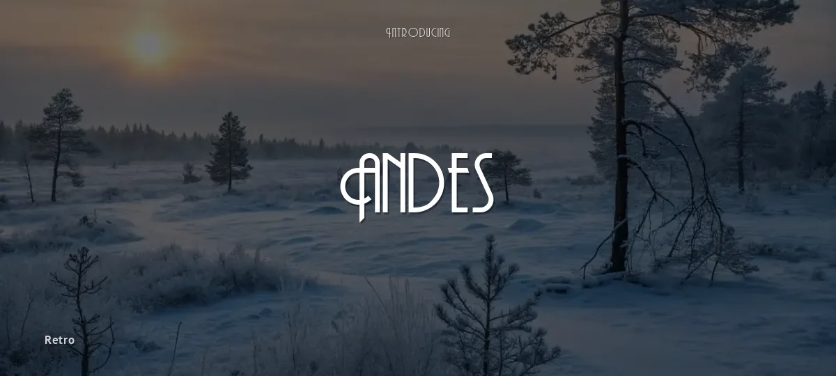 Andes font preview