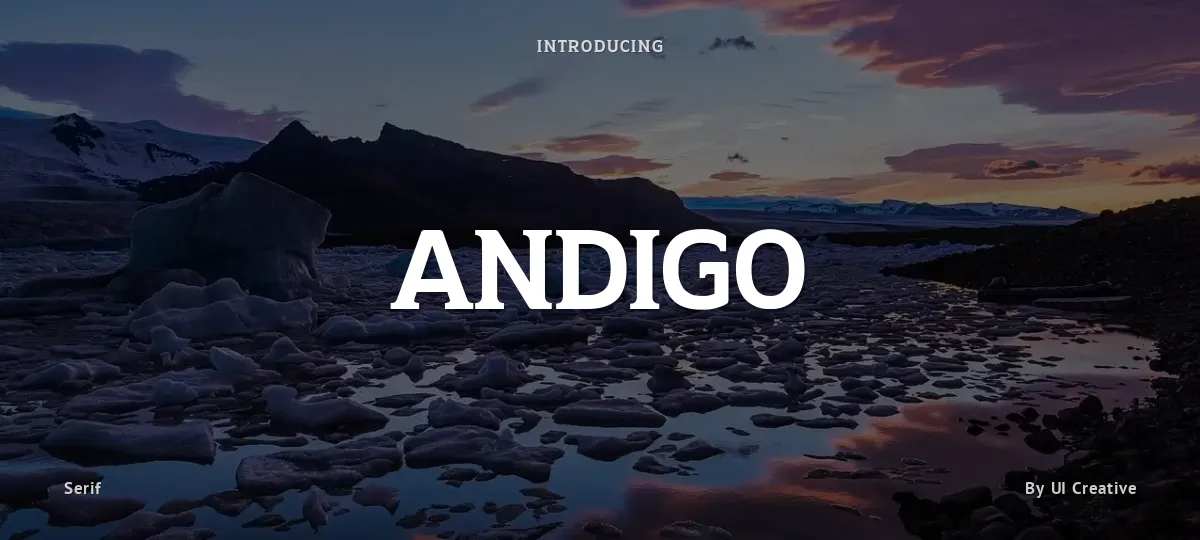 Andigo font preview
