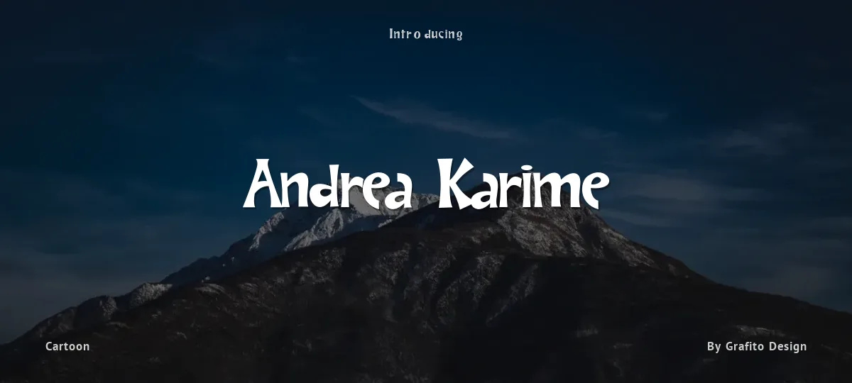 Andrea Karime font preview