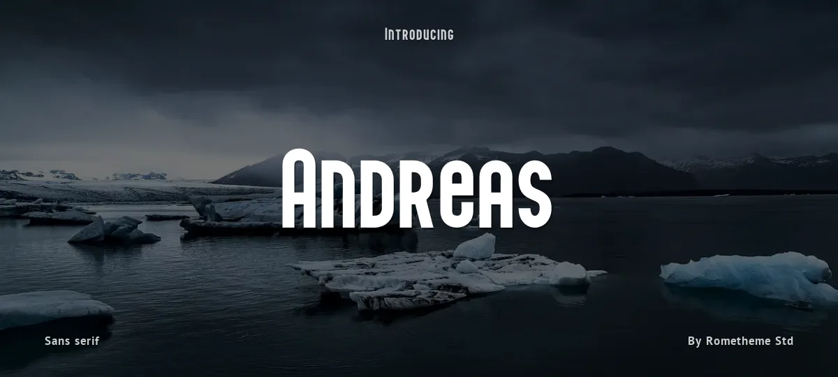 Andreas font preview