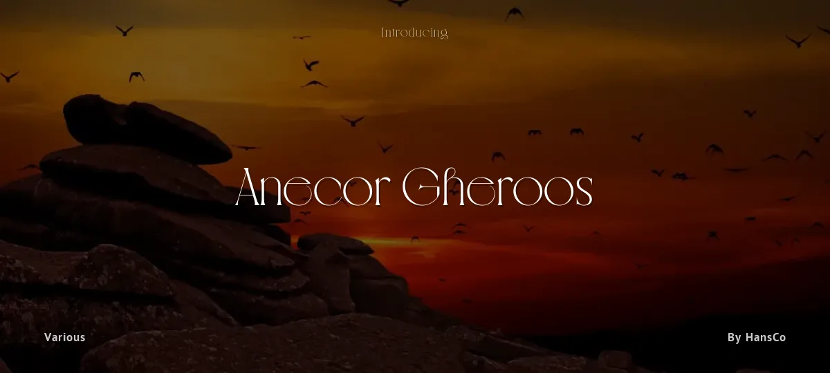 Anecor Gheroos font preview