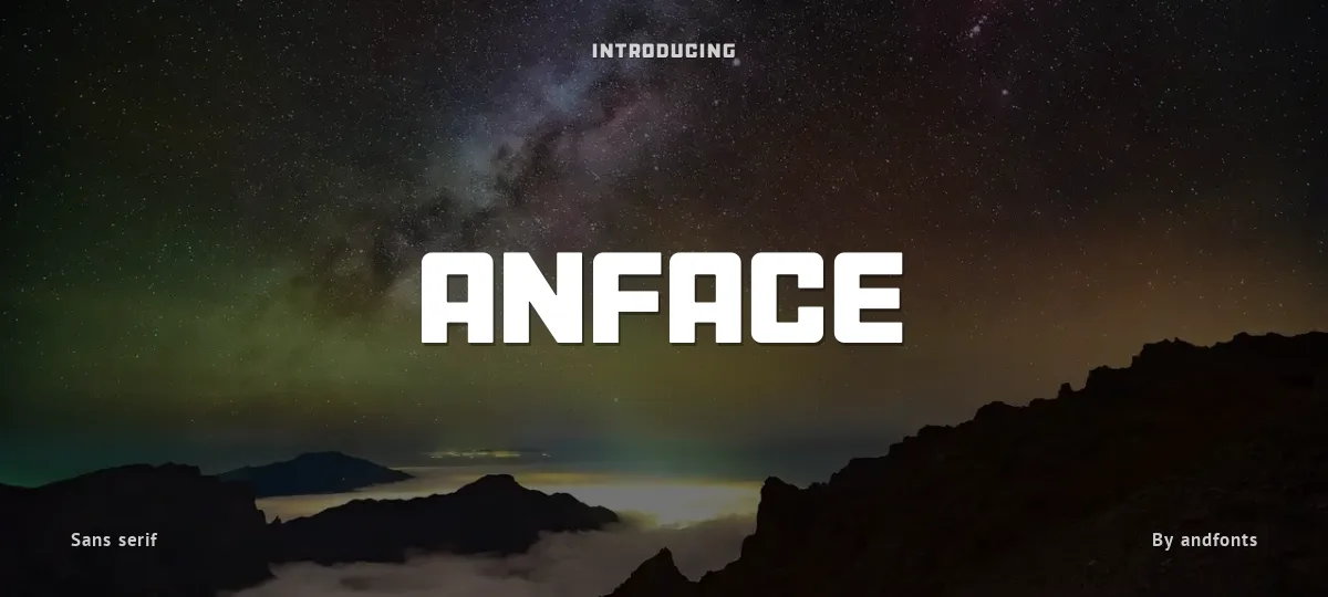 Anface font preview
