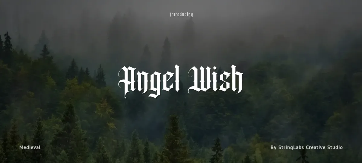 Angel Wish font preview