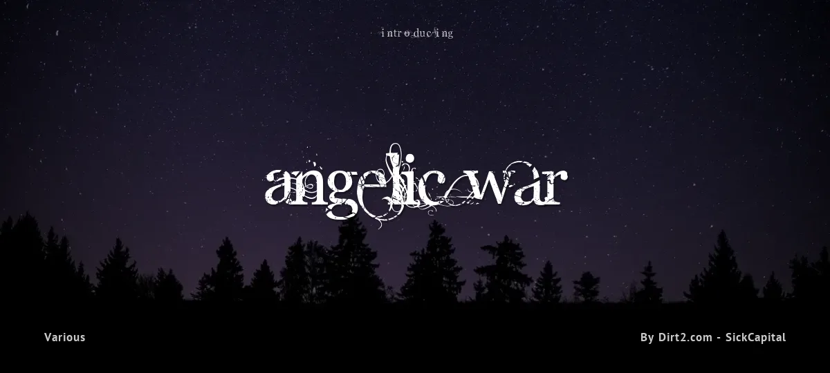 Angelic War font preview